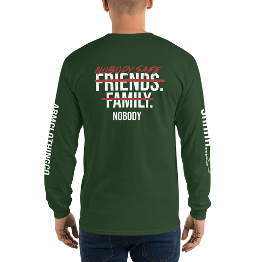 Nobody Safe Triple Cross Long Sleeve Tee